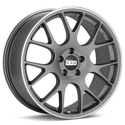 BBS CH-R 19x8.5 5x112 ET40 Satin Titanium Polished Rim Protector Wheel -82mm PFS/Clip Required