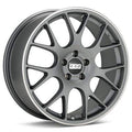 BBS CH-R 19x8.5 5x112 ET40 Satin Titanium Polished Rim Protector Wheel -82mm PFS/Clip Required