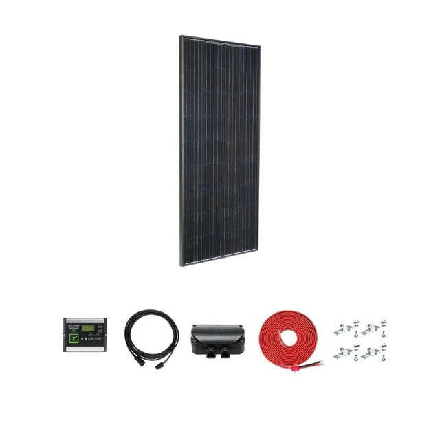 LEGACY BLACK 190 WATT DUAL BATTERY SOLAR DELUXE KIT (30 AMP)