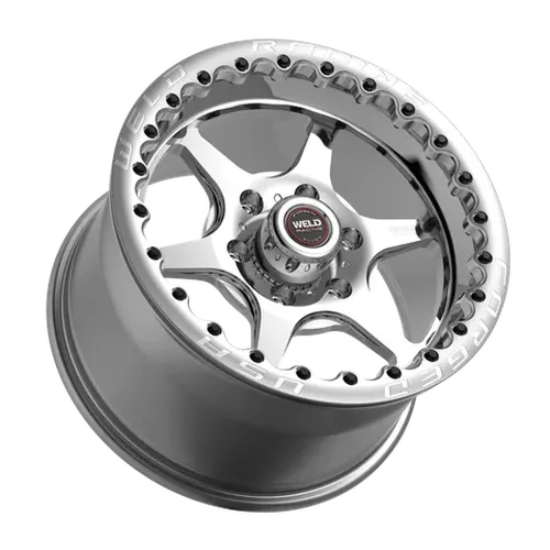 Weld S79 HD Beadlock S79 17x10in / 6x135 BP / 7.2in BS Black Center - Polished Shell Wheel