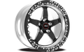 Weld S71 17x10 / 5x112 BP / 7.3in. BS (+46mm) Black Wheel (Medium Pad) - Black Single Beadlock MT