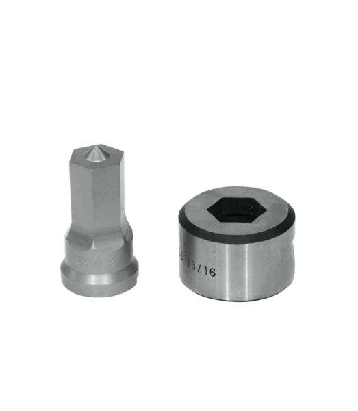 25/32' HEX PUNCH & DIE SET WITH KEY