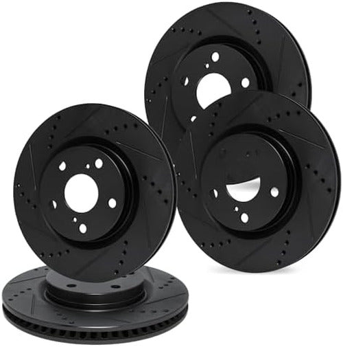 R1 Concepts Brake Rotor- D/S - Black Fits BMW X6