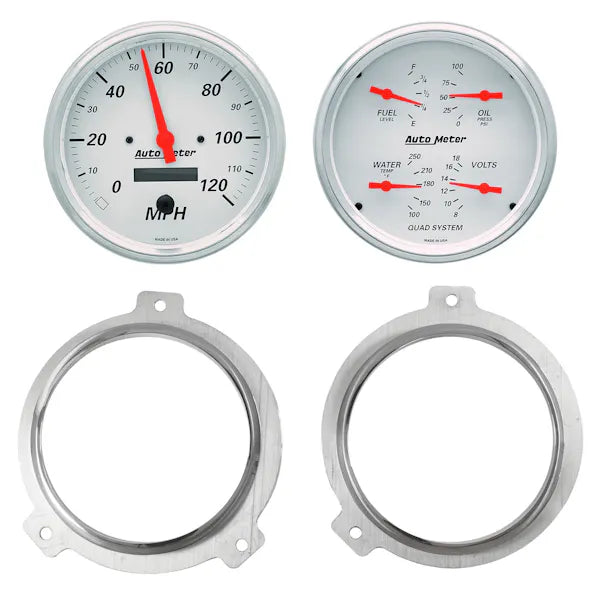 5152 CHEVY CAR 2 X 5IN DIRECT FIT DASH KIT 2 PCS ARCTIC WHITE