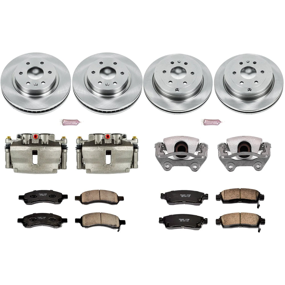 Power Stop 08-17 Buick Enclave Autospecialty Kit w/ Calipers - Front and Rear