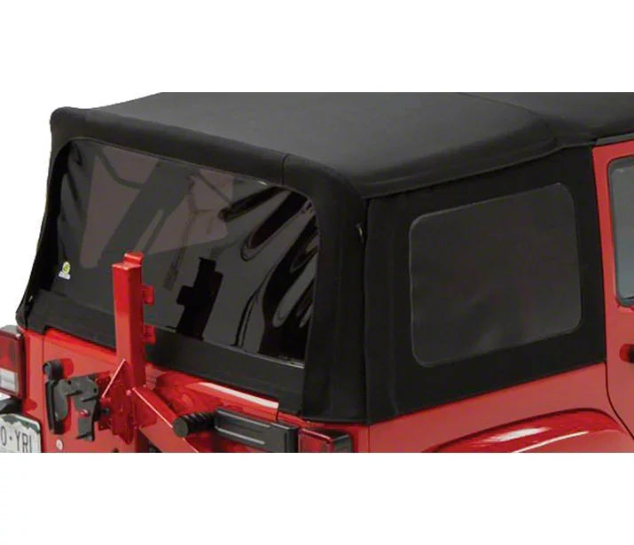 ~(10 lbs. 32X9X9)~ Jeep 2007-2018 Wrangler JK Unlimited Replacement Window Set - Pebble Beige Twill Tinted; Fits Supertop NX or Replace-A-Top Premium Twill