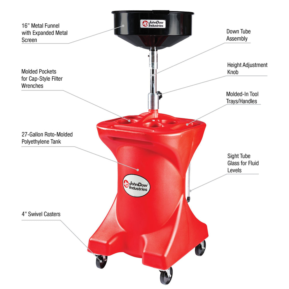 27GALLON DELUXE POLY PORTABLE OIL DRAIN