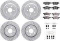 DFC 11-22 Dodge Durango Front & Rear Drill/Slot Geoperf Rotors Ultimate Duty Perf Pads w/Hardware