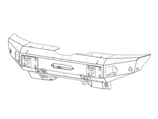 Go Rhino 2021-2024 Ford Bronco Trailline Front Full Width Bumper - New 231400T