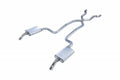 Crossmember Back w X-Pipe Exhaust System 74-81 Corvette C3 Split Rear Dual Exit 2.5 in Intermediate And Tail Pipe Turbo Pro Mufflers Hardware Incl Tip Not Incl Pypes Exhaust