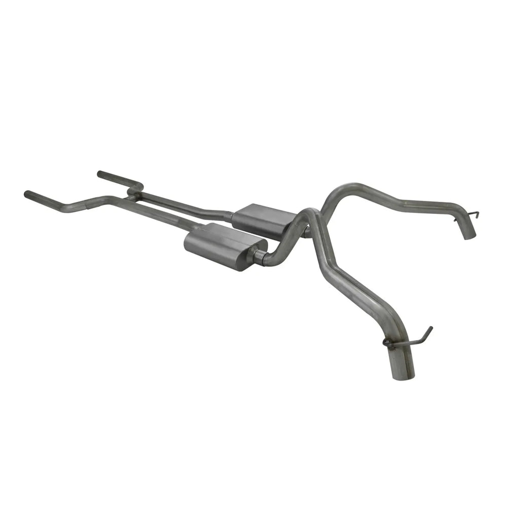 American Thunder Crossmember-Back Exhaust System Fits 1968-1974 Chevrolet Nova With V8 Engine 2.50 Inch Stainless Steel Pipes Aggressive To Moderate Sound Flowmaster