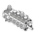 Oil Pump 3-Stage Reverse Rotation Left Side