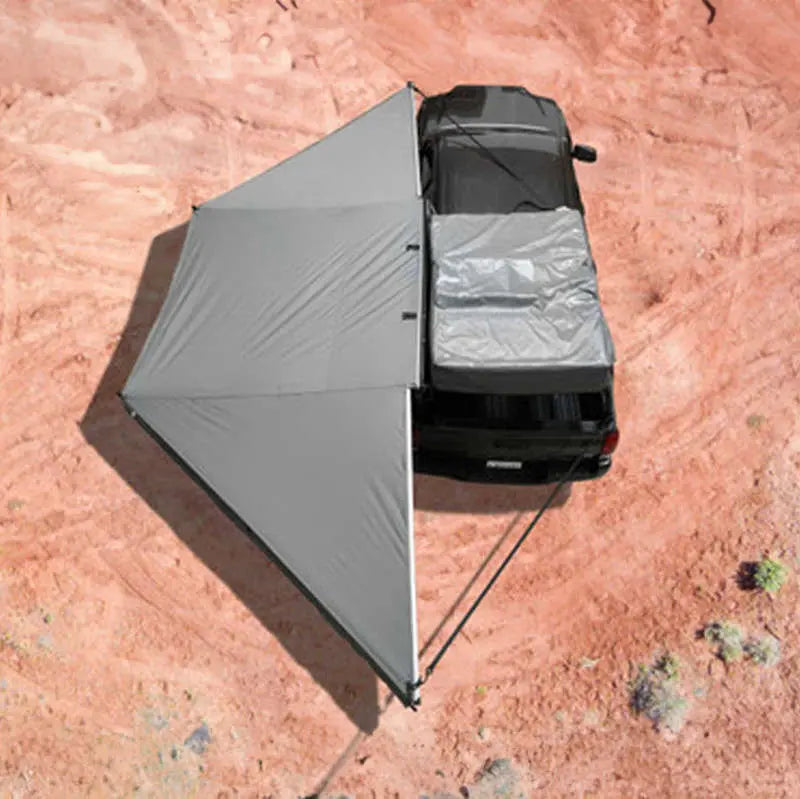NOMADIC 180 DARK GRAY AWNING W/BRACKET KIT AND EXTENDED POLES