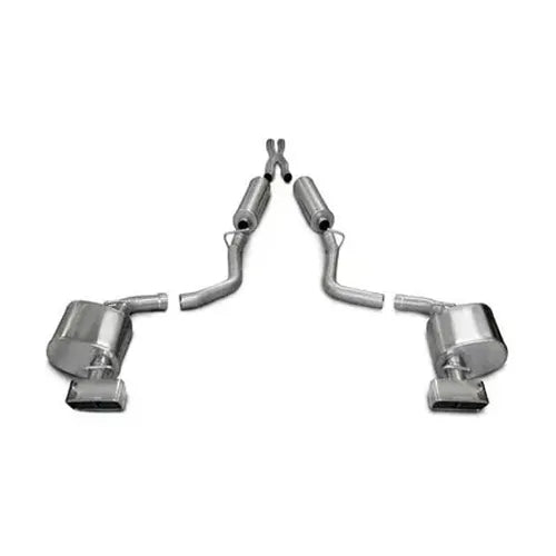 2.5 Inch Cat-Back Sport Dual Rear Exhaust GTX Polished Tips 09-10 Dodge Challenger R T Manual Trans