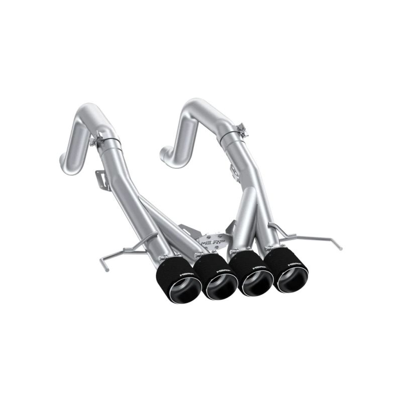 MBRP 14-19 Chevrolet Corvette 6.2L 3in Axle-Back Muffler Bypass Quad Exit Carbon Fiber Tips