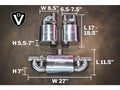 Universal Muffler Kit, Single Inlet Single Outlet, 76MM 3.0" 2 Mufflers