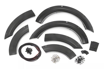 Rough Country silver fender flares
