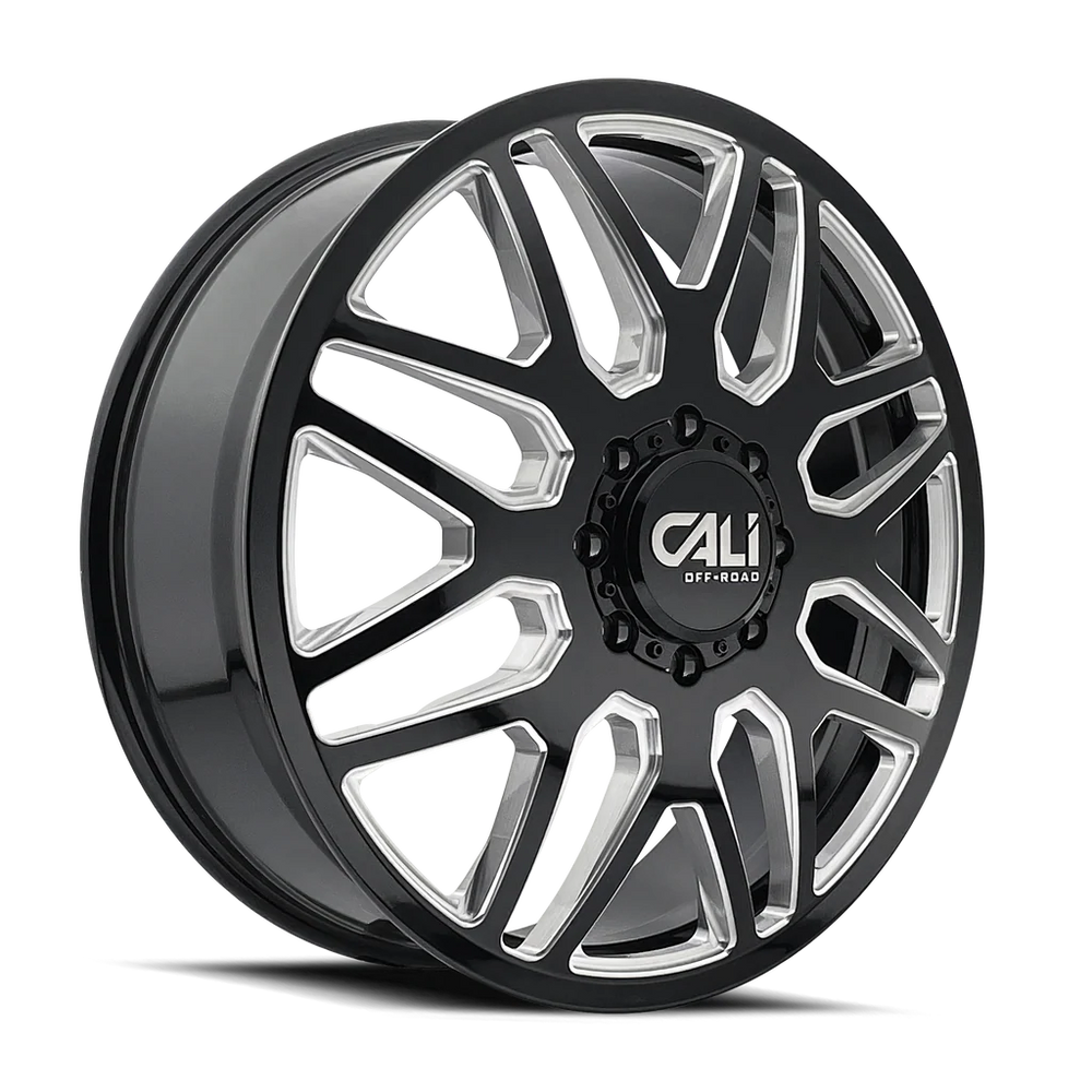 INVADER DUALLY (9115D) GLOSS BLACK/MILLED SPOKES