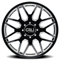 INVADER DUALLY (9115D) GLOSS BLACK/MILLED SPOKES