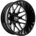 INVADER DUALLY (9115D) GLOSS BLACK/MILLED SPOKES