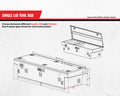 70X13.5X23 LOW PROFILE TOOL BOX WITH SMOOTH BLACK BASE/LEOPARD LID