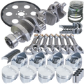 Eagle Chevy 350 1Pc 3.750in Crank 5.700in I-Beam Rods 4.000in Pistons 153 Tooth FP Balanced Assembly