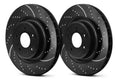 R1 19-25 Ram 1500 Front & Rear Drilled & Slotted Carbon Coated Brake Rotor Set