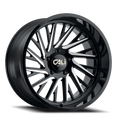 CALI OFF-ROAD PURGE 9114 GLOSS BLACK MILLED 24X14 8-170 -76MM 125.2MM