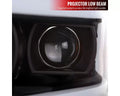 2500 PROJECTOR HEADLIGHTS MATTE BLACK HOUSING WITH CLEAR LENS