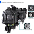 2500 PROJECTOR HEADLIGHTS MATTE BLACK HOUSING WITH CLEAR LENS