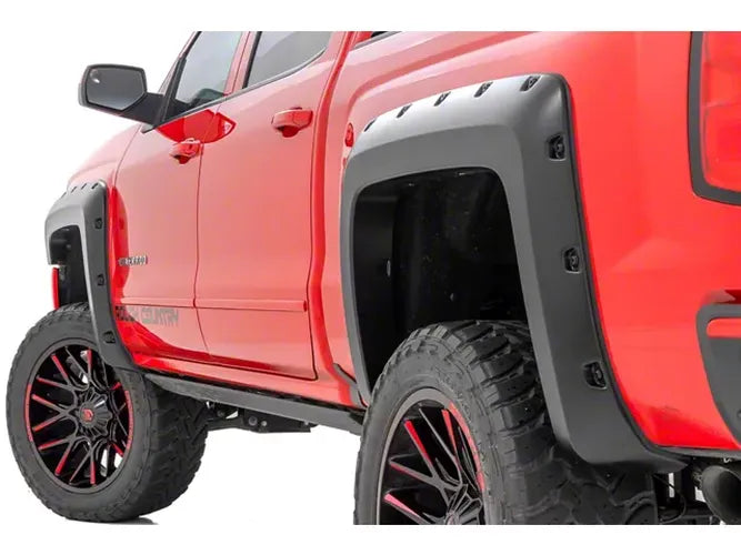 Pocket Fender Flares | 6'7" & 8' Bed | GJI Shadow Gray | Chevy Silverado 1500 (14-18)/2500HD