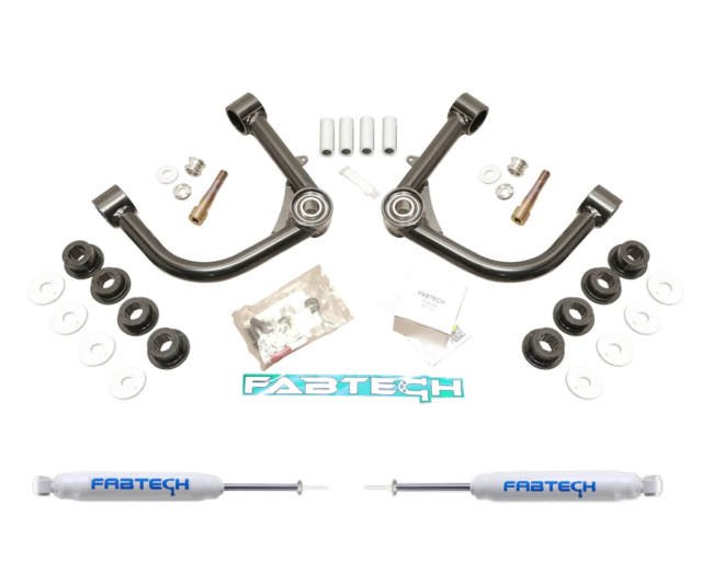 Fabtech 2024 Toyota Tacoma 4WD (Ex. TRD Pro Models) 3in Uniball Upper Control Arm Kit