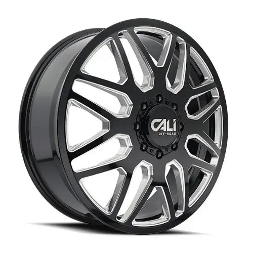 INVADER DUALLY (9115D) GLOSS BLACK/MILLED SPOKES