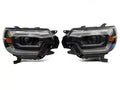 AlphaRex 12-15 Toyota Tacoma LUXX LED Projector Headlights Plank Style Black w/DRL