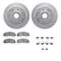 R1 eLINE Series Brake Rotors - D/S - Silver - Perf Off-Road/Tow Pads - Hdw Fits Ford F-250