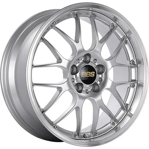 BBS RS-GT 19x9.5 5x112 ET32 Diamond Silver Center Diamond Cut Lip Wheel - 82mm PFS Required