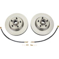 LEED Brakes Manual Front Kit with Drilled Rotors and Zinc Plated Calipers