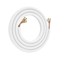 50FT 1/4 X 1/2 LINESET FOR DIY 18K INDOOR W/ DIY PRO CABLE R454B WHITE