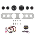 AutoMeter Chrono Chrome 67-72 Ford Truck Billet Panel/Gauge Kit - 3-3/8in. (x2) & 2-1/16in. (x4)