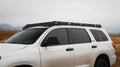 The Harvard (2008-2022 Sequoia Roof Rack) Roof Rack Half Height (Single Row Light Bar) Black Textured Powder Coat Black Anodized