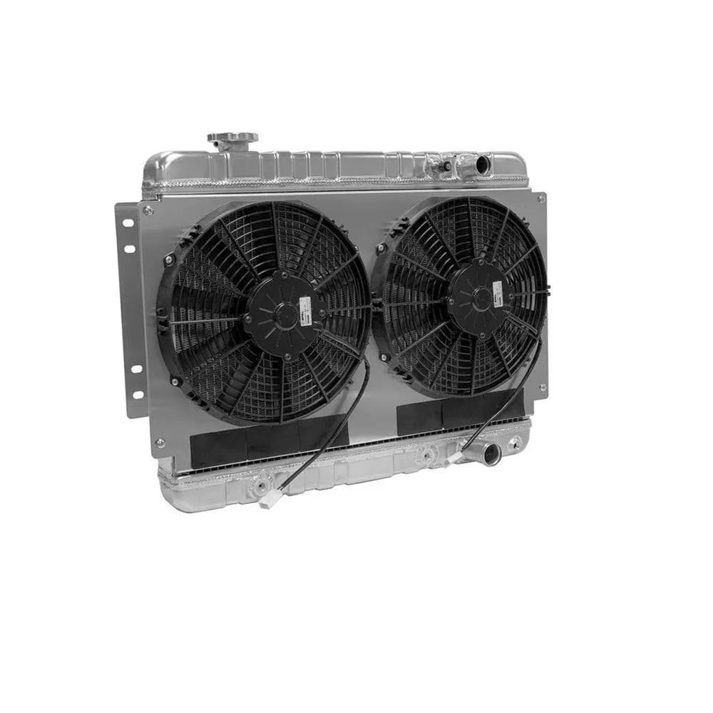 Radiator w/fans Chevelle 64-67 LS Auto Trans Raw