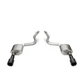 3.0 Dual Rear Exit Axle-Back Exhaust System with 4.5 Straight Cut Carbon Fiber Tips