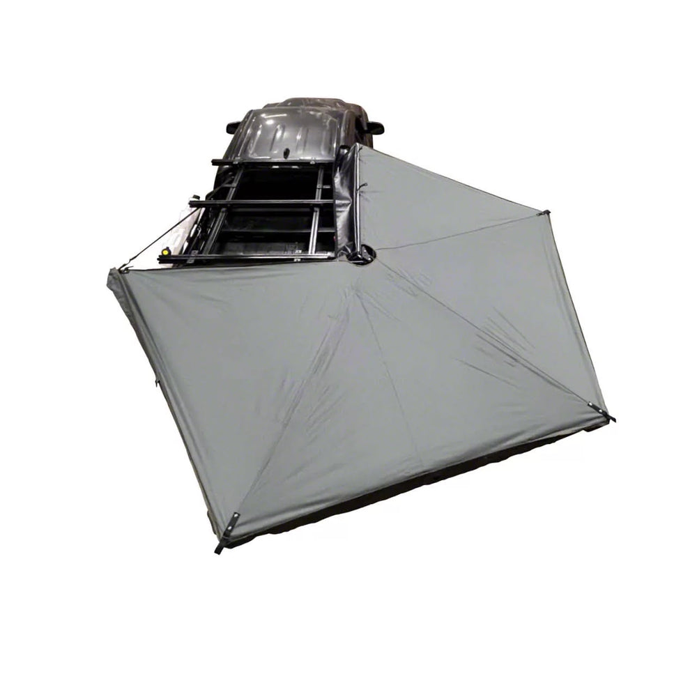 Overland Vehicle Systems HD Nomadic 270 LTE - Awning Wall 1 2 Driver Side Grey Body Green Trim Black Travel Cover