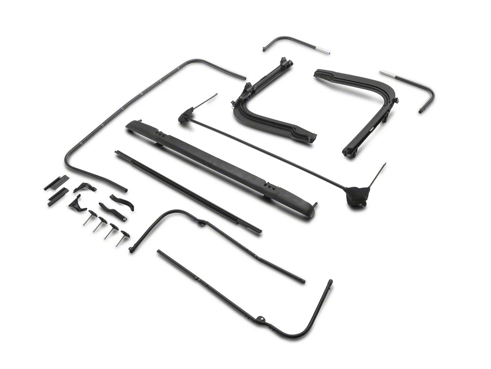 ~(25 lbs. 57X27X6)~ Replacement Bows AND Frames OE style Black Jeep 97-06 Wrangler;