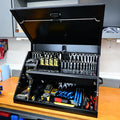 30 X 15IN STEEL TRIANGLE TOOLBOXBLACK