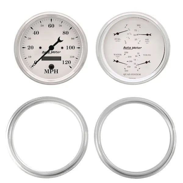 4753 CHEVROLET TRUCK 2 X 5IN DIRECT FIT DASH KIT 2PCS OLDTYME WHITE