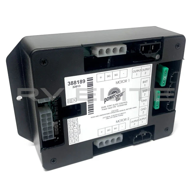 DUAL ROOM SLIDEOUT CONTROLLER WITH PROGRAMMABLE STOP