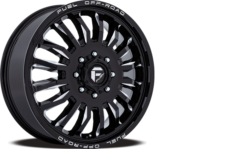 D868 22X8.25 8X210 G-BLK-MILL -227MM