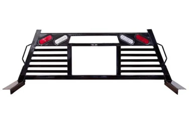9916 F250/F350 SUPER DUTY OPEN WINDOW HEAVY DUTY HEADACHE RACK W/ LIGHTS