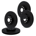 R1 Concepts Brake Rotor- Slotted - Black Fits Land Rover